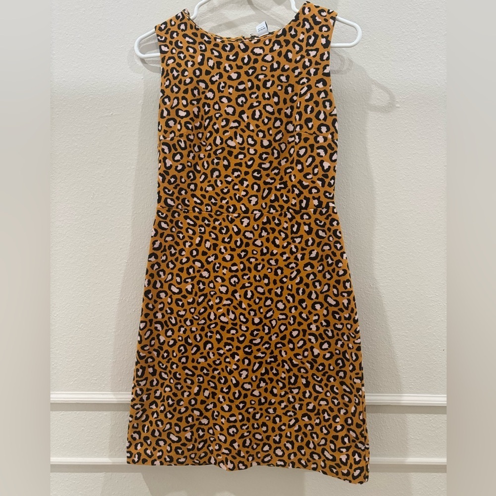 Old Navy Leopard Animal Print Mini Sleeveless Dress size S - Yellow and Black